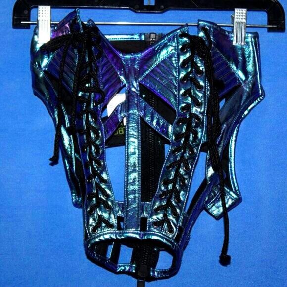 Club Exx Tops - Club-exx Women's Purple and Blue Top